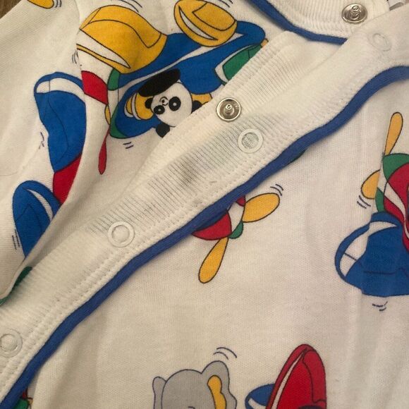 Boys Toddler Vintage Mine Alone Toddlers Airplane Romper One Piece 3T NWT White - Picture 2 of 7